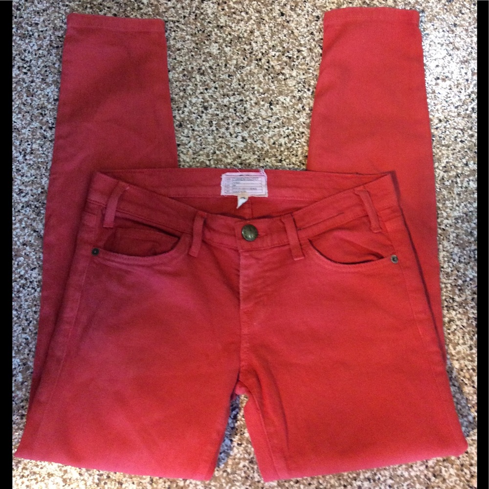 Current Elliott orange jeans. Size 25